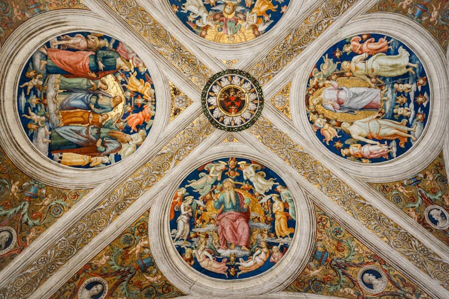 Renaissance fresco ceiling