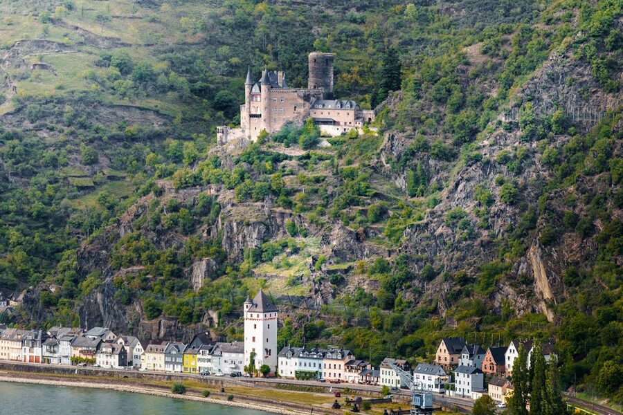 Rhine Valley riverside village Germany