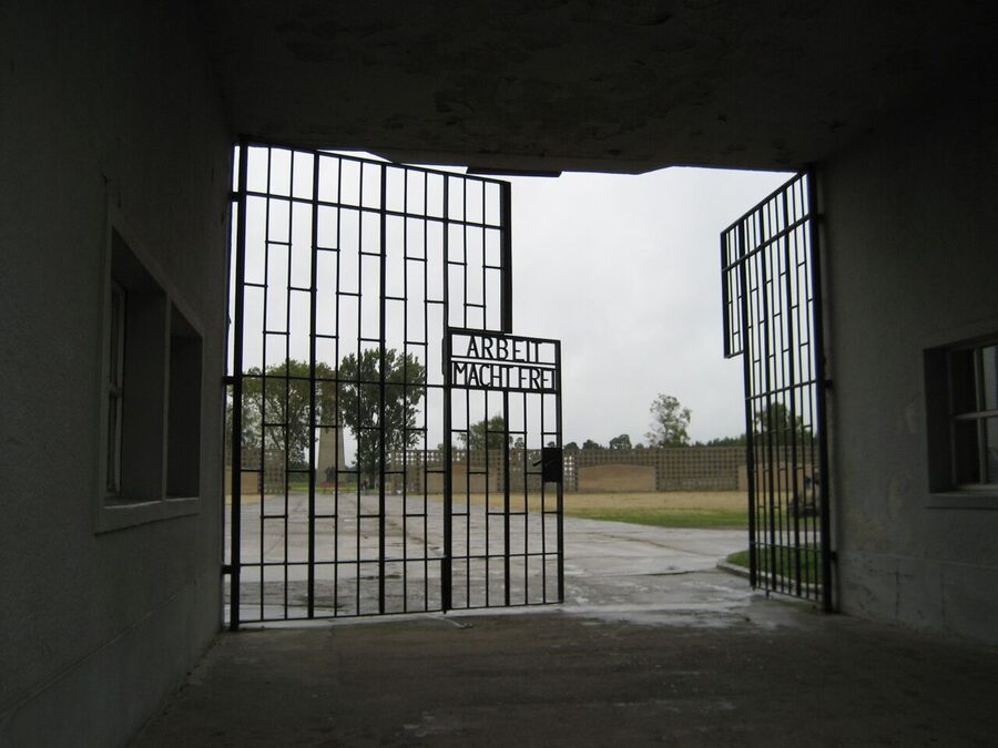 Sachsenhausen entrance gate in Oranienburg