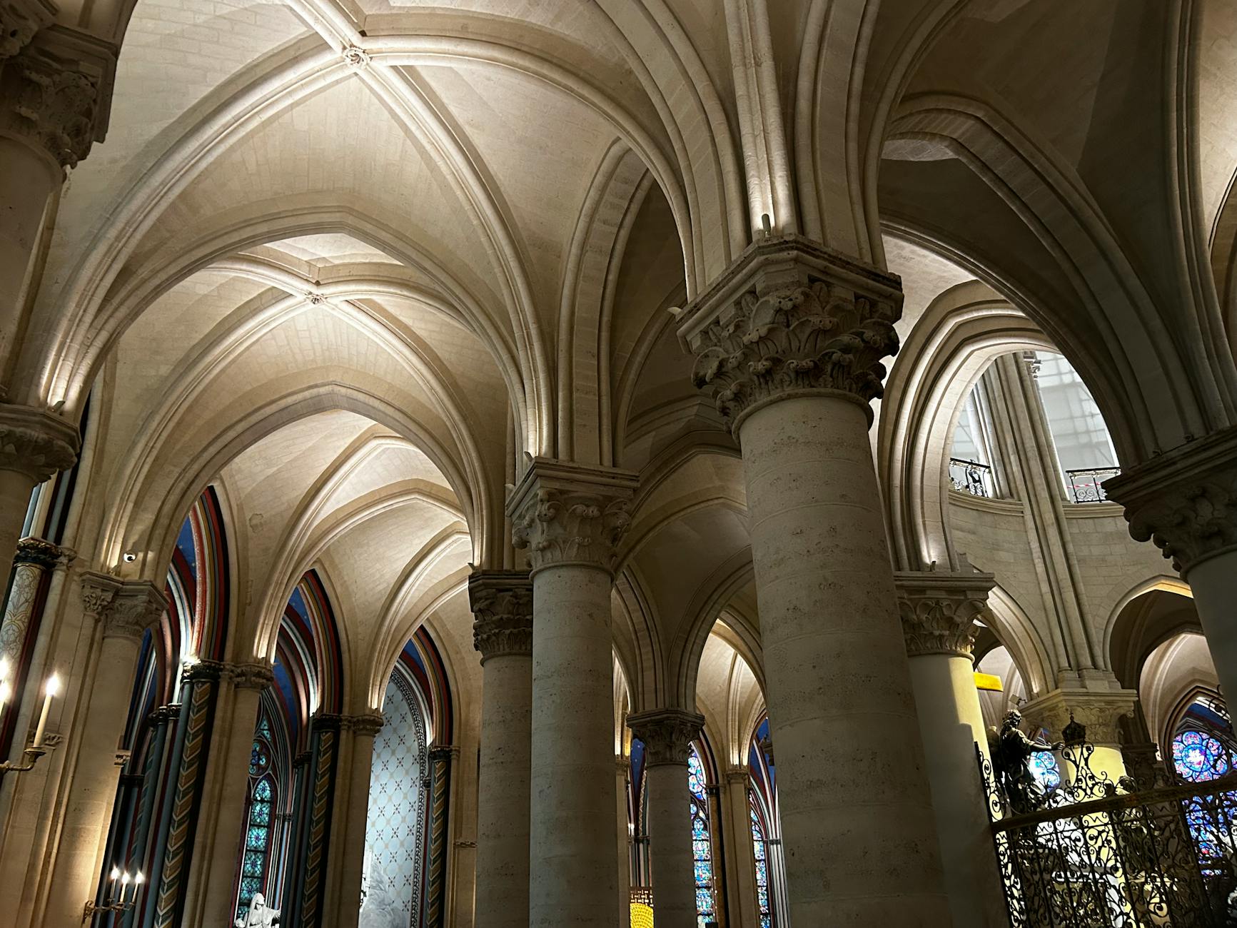 Sainte-Chapelle Gothic arches Paris cathedral interior