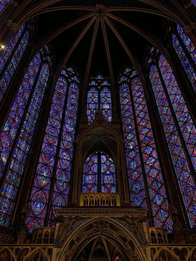 Majestic stained glass windows of Sainte-Chapelle