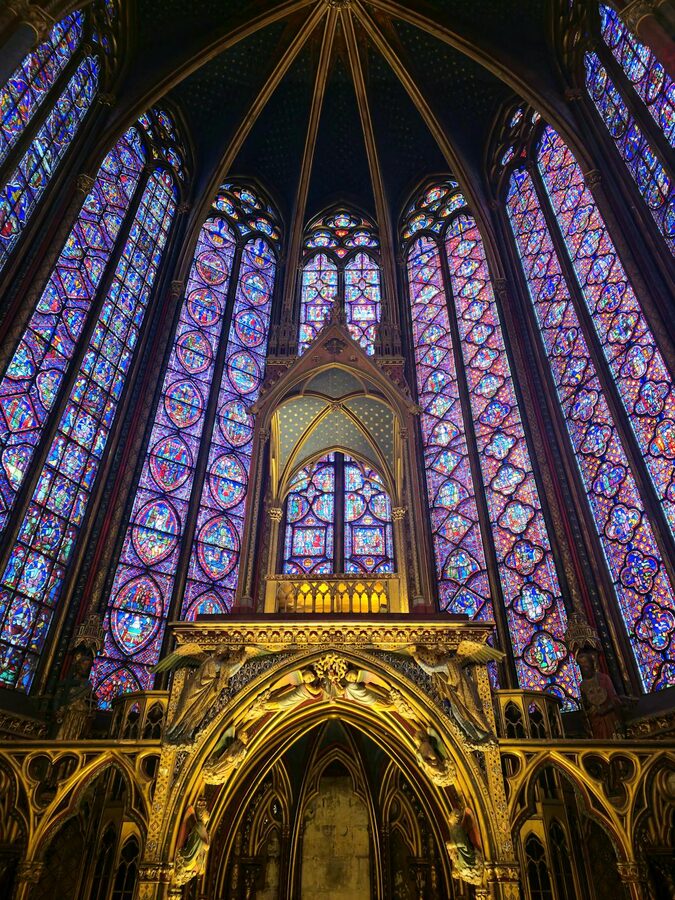 Sainte-Chapelle stained glass windows in Paris