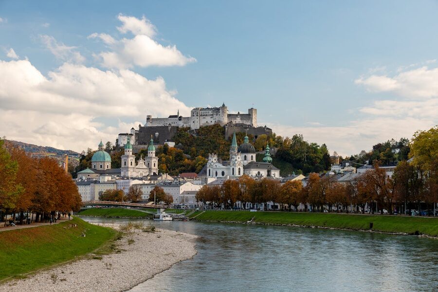 Salzburg old town riverside