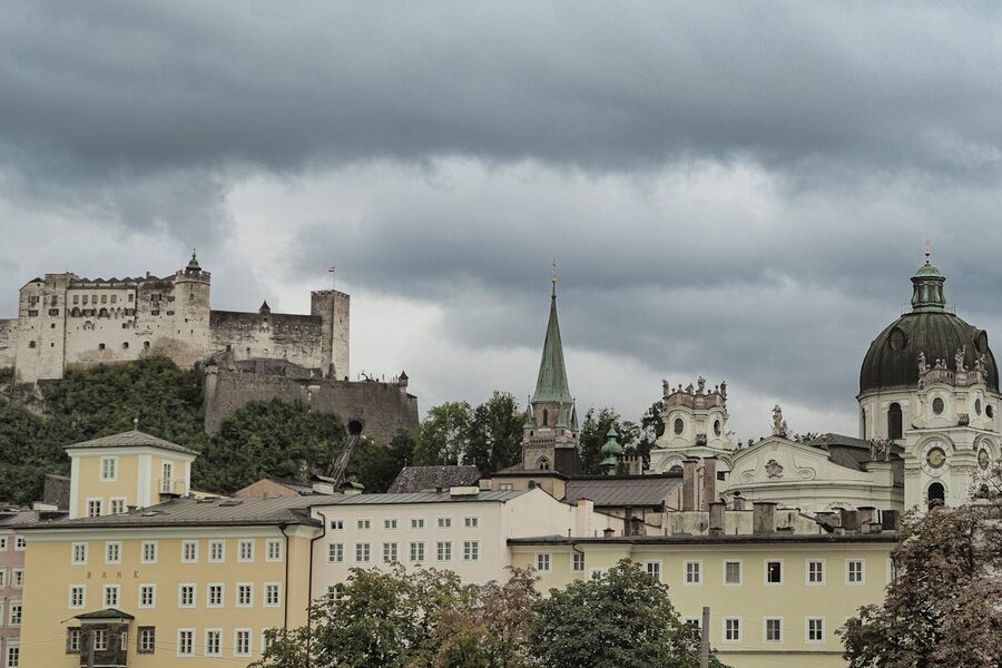 Salzburg fortress and church