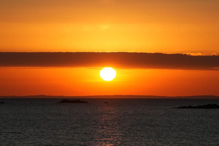 Sanguinaires Islands silhouette at sunset