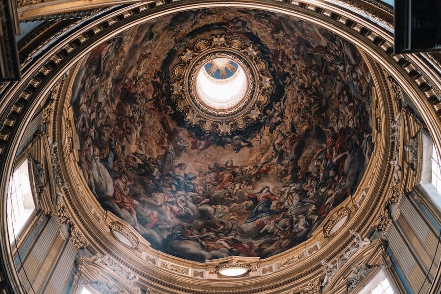 Sant Agnese in Agone Baroque frescoes