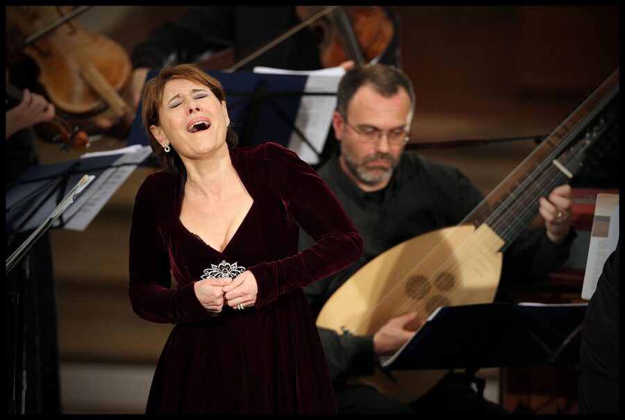 Soprano performing classical concert