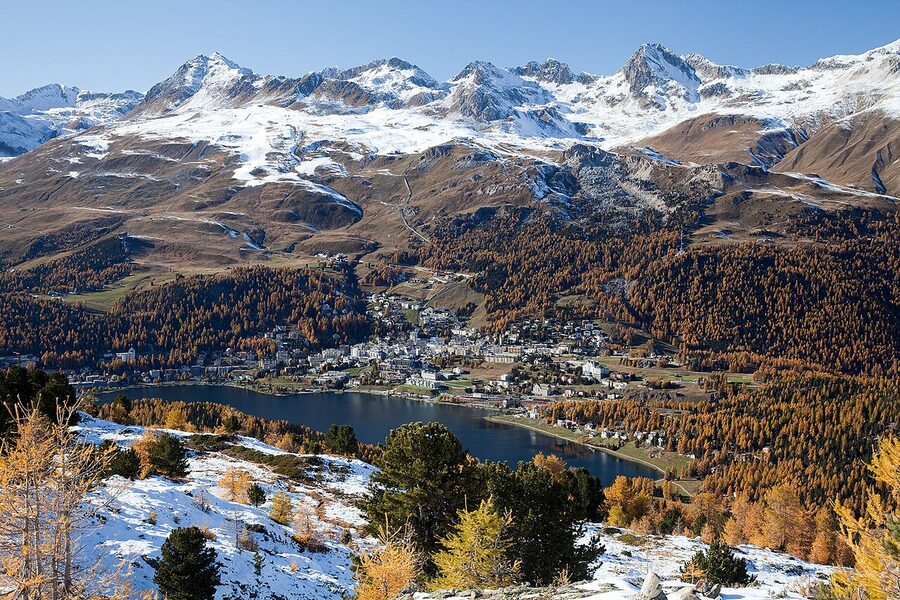 St Moritz Muottas panoramic view