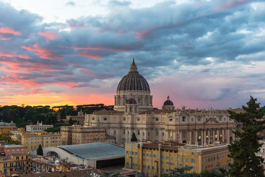 St Peters Basilica sunset Vatican