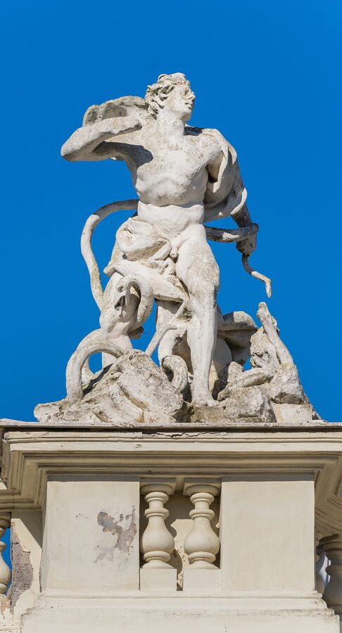 Statue in Bioparco Rome zoological garden