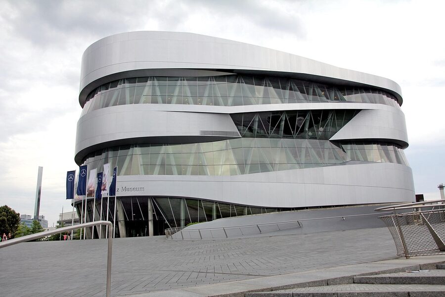Mercedes Museum building in Stuttgart