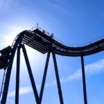 Heide Park roller coaster ride in Soltau Germany