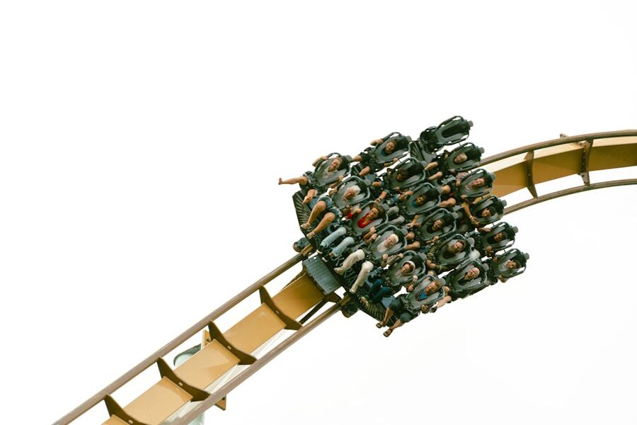 High-speed coaster ride