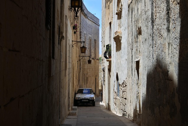 Urban architecture and street scene in Valletta