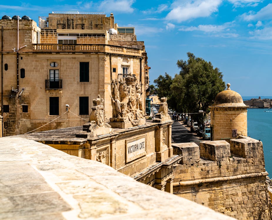 Victoria Gate, a historic stone gateway in Valletta
