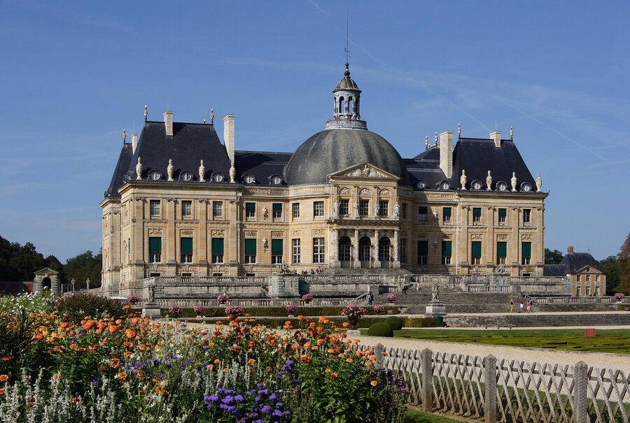 Vaux-le-Vicomte landscape with sky