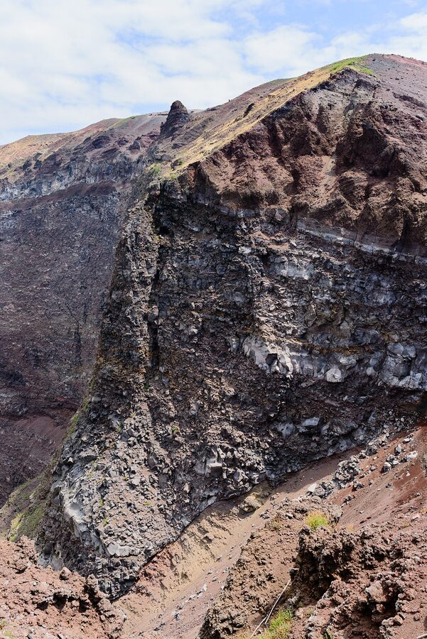Vesuvius crater rim panorama
