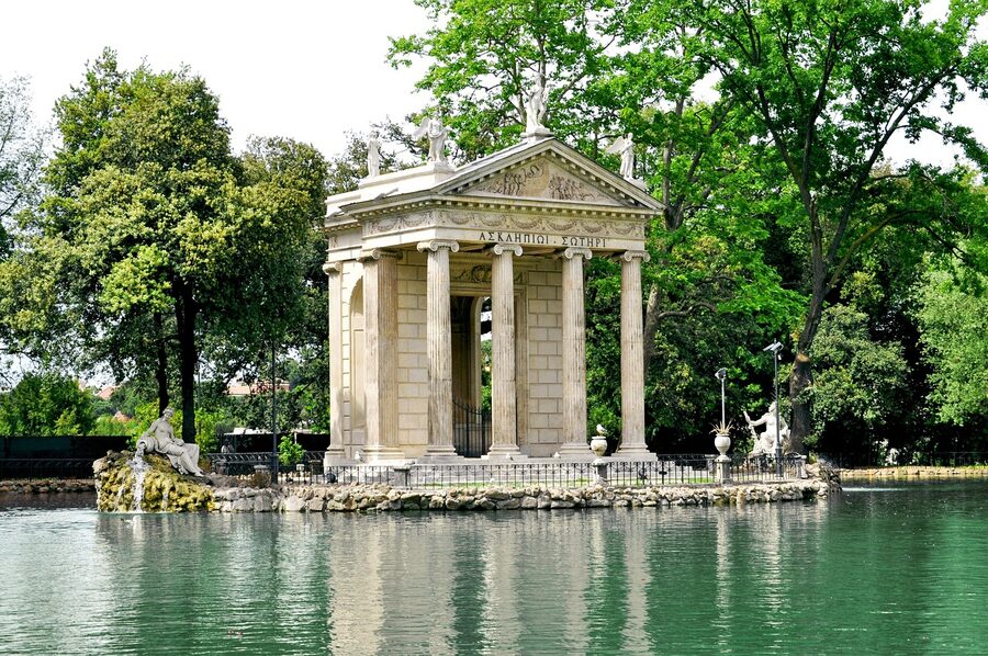 Villa Borghese estate grounds Rome Italy