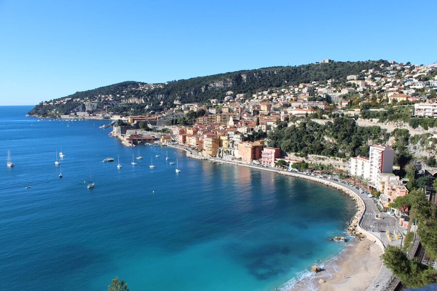Villefranche-sur-Mer bay on the French Riviera