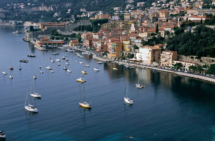 Villefranche-sur-Mer bay from above