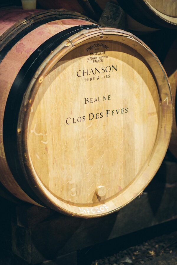 Wine barrel at Chanson Winery in Beaune France